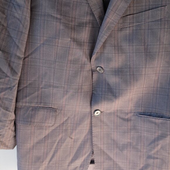 NWT Zanetti ModernFit NBlue Windowpane 2 Button Wool Blazer/Sportcoat SIZE 42 - Picture 7 of 10